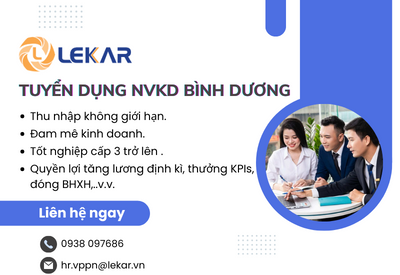 Tuyển nhân viên kinh doanh tại KCN Nam Tân Uyên – Bình Dương | LEKAR GROUP