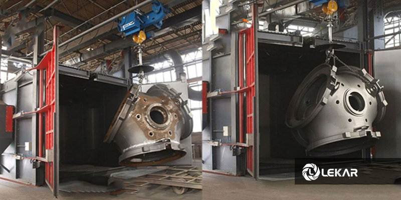 may-ban-bi-trong-xuong-duc Máy bắn bi trong xưởng đúc