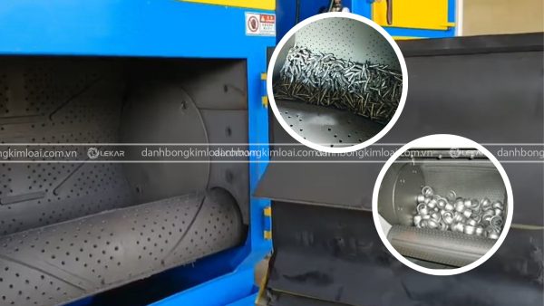 Máy phun bi làm sạch thùng đảo - Ảnh 2