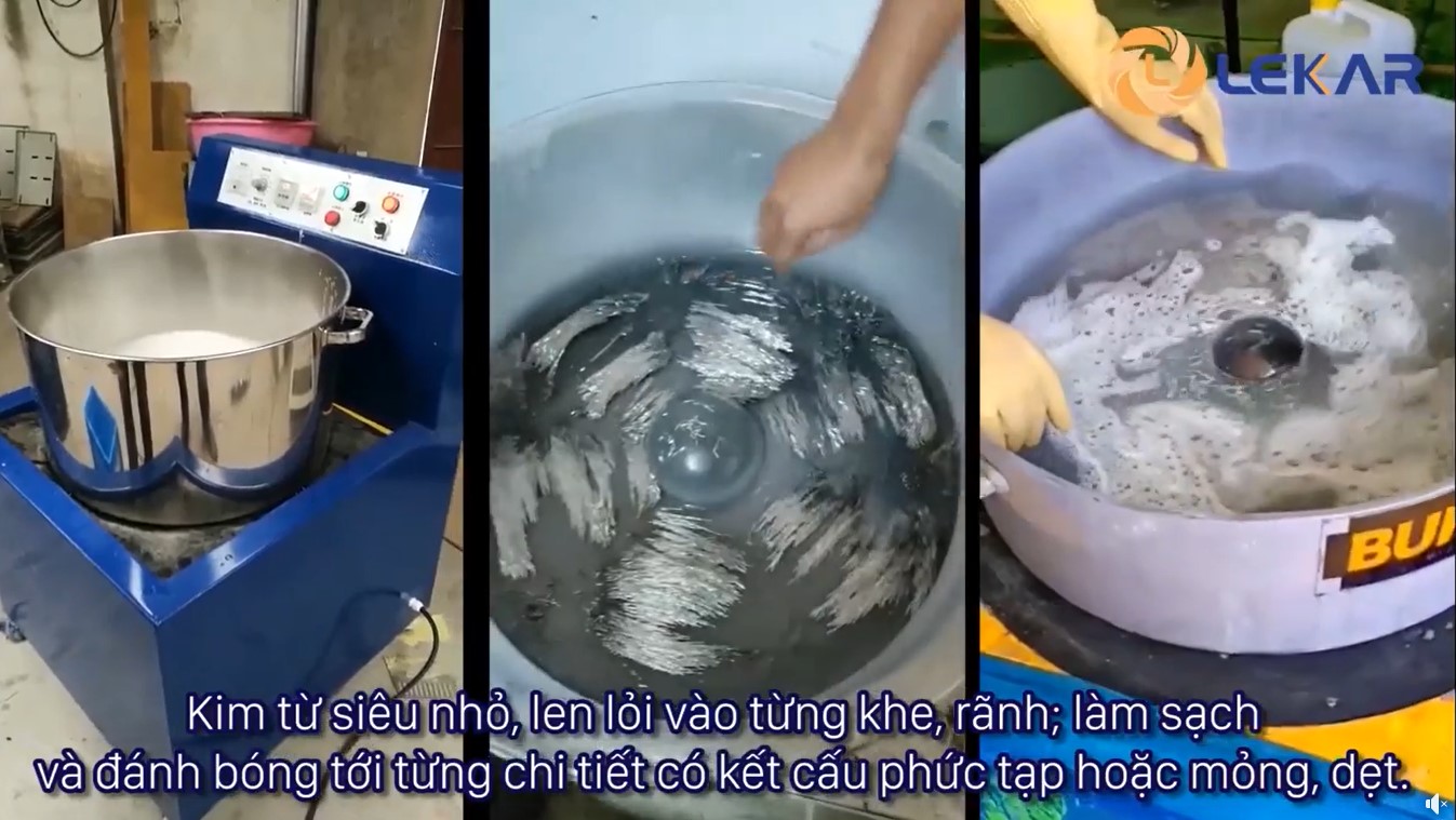 Công nghệ máy quay kim - xử lý siêu bóng chi tiết kim loại