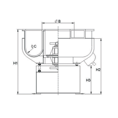 U shape bowl with separating unit vibratory machine 0.6