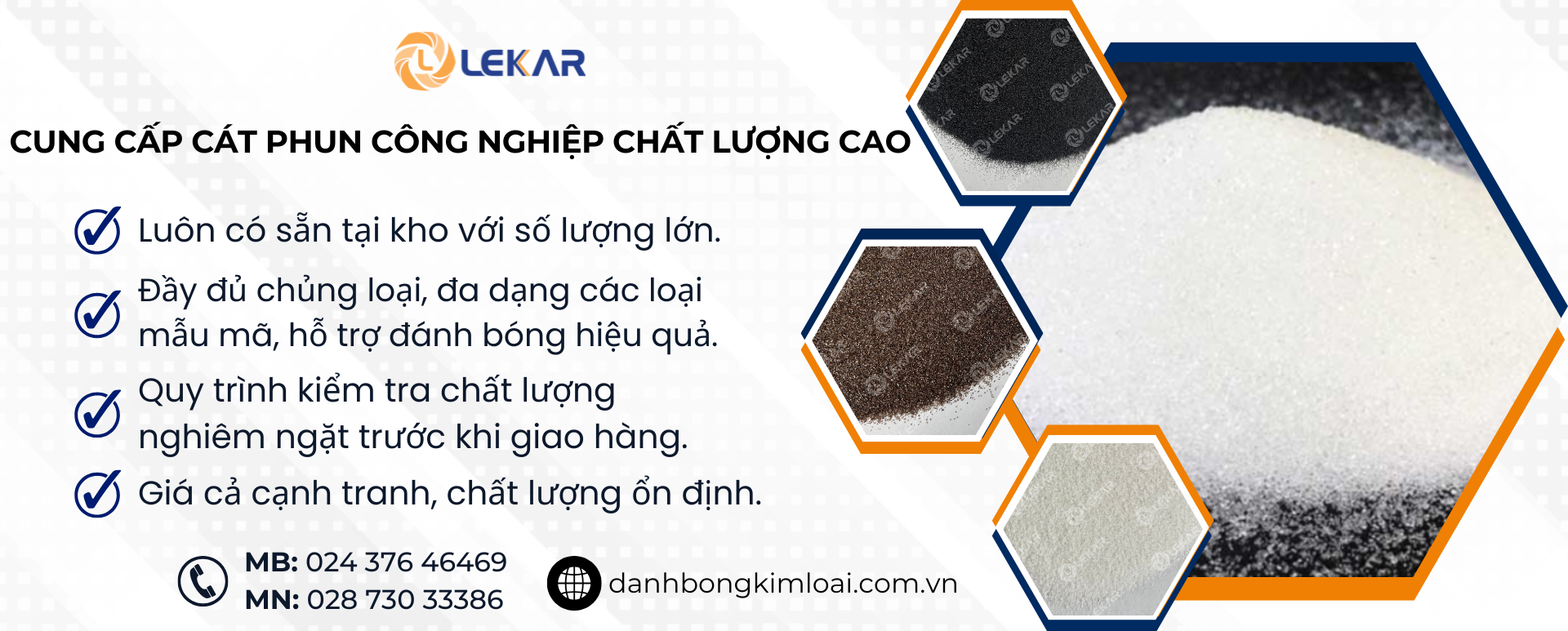 LEAKR - Nhà Cung Cấp Cát Phun Công Nghiệp Tại Bình Thuận LEKAR - Nhà Cung Cấp Cát Phun Công Nghiệp Tại Bình Thuận