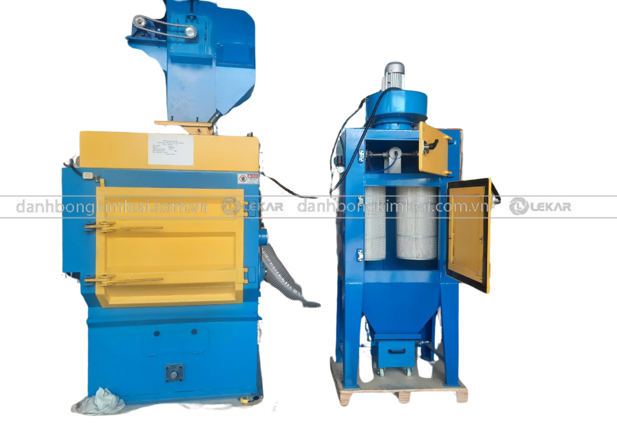 Máy phun bi thùng đảo Máy phun bi thùng đảo