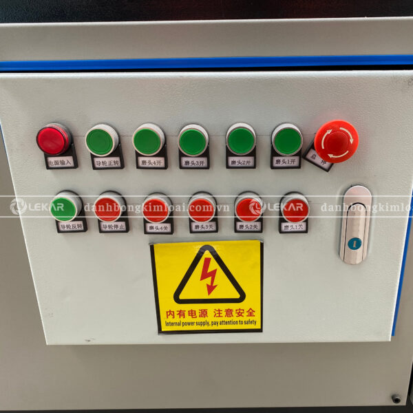 Máy đánh bóng ống vuông thẳng, 4 đầu mài/1 tổ mài, LKO-12V-B-4-16.75, có hộp che, trung cấp, tổng công suất động cơ 16.75KW - Ảnh 4