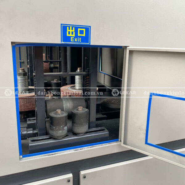 Máy đánh bóng ống vuông thẳng, 4 đầu mài/1 tổ mài, LKO-12V-B-4-16.75, có hộp che, trung cấp, tổng công suất động cơ 16.75KW - Ảnh 6