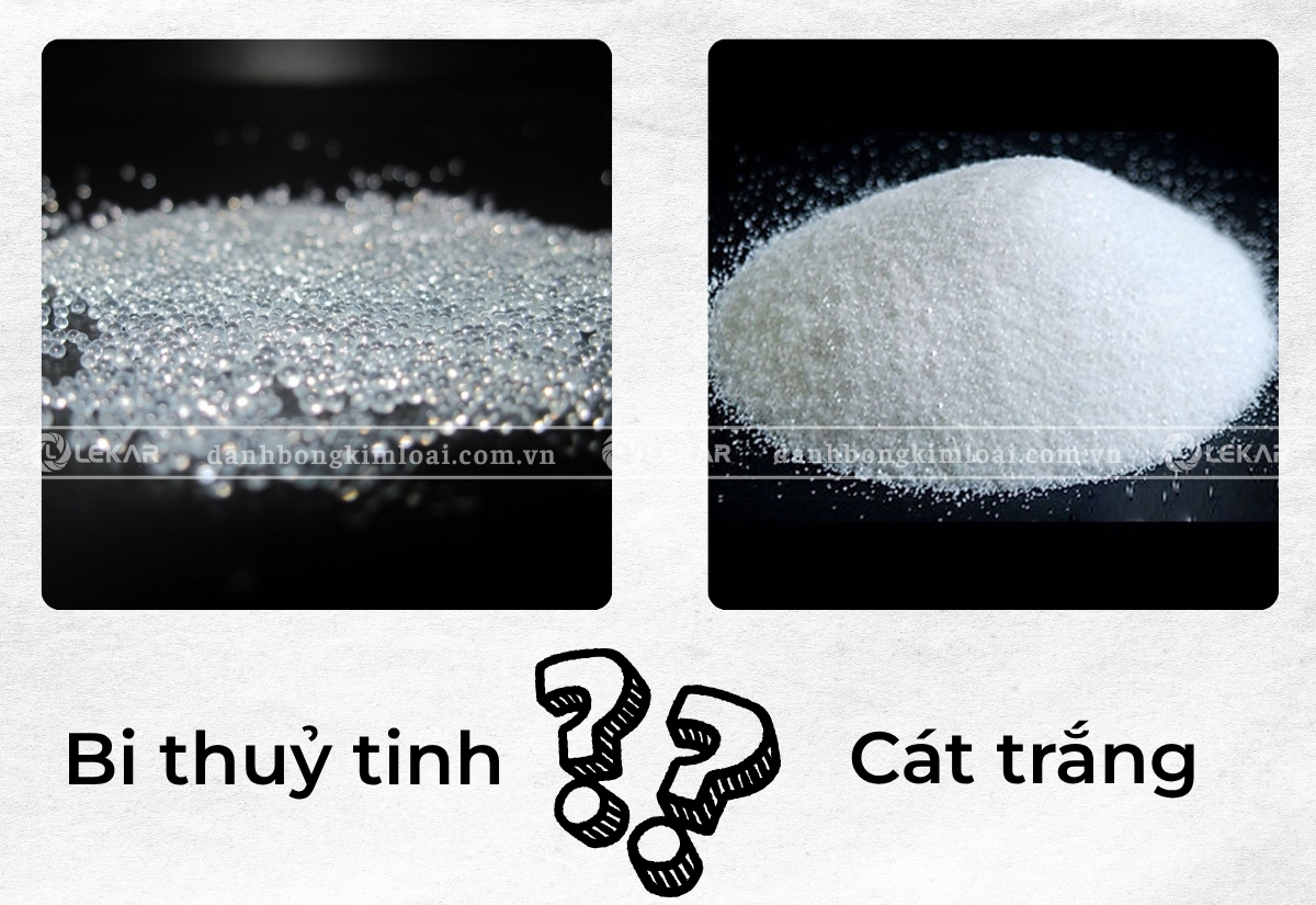 So sánh bi thủy tinh và cát trắng