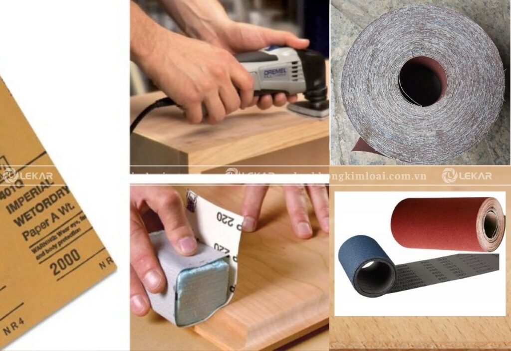 Giấy nhám mịn chà gỗ