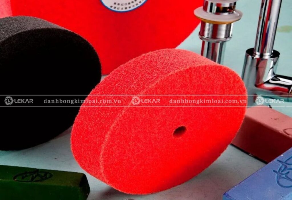 nỉ đỏ đánh bóng inox