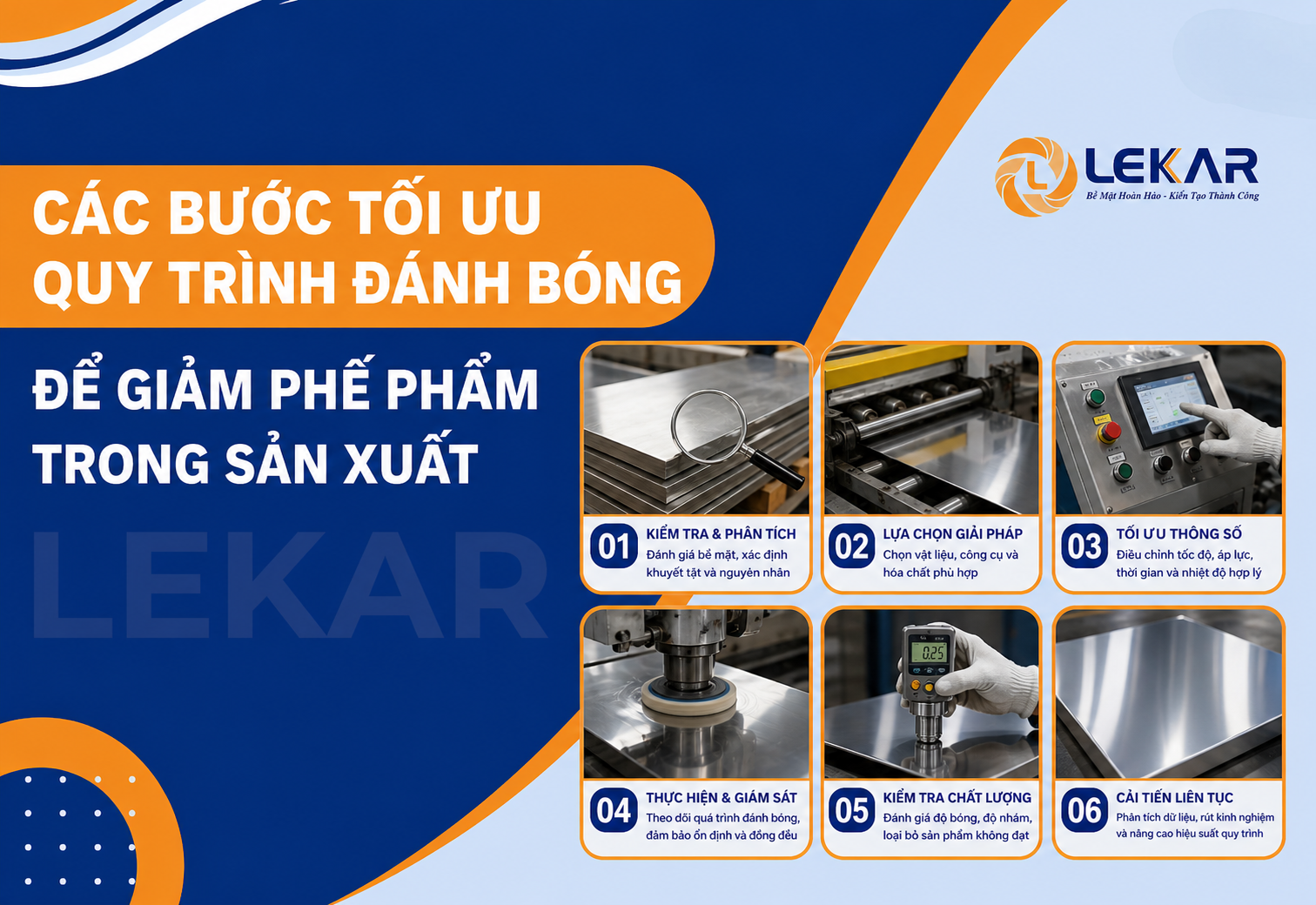 Các bước tối ưu quy trình đánh bóng để giảm phế phẩm trong sản xuất