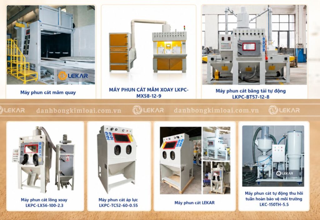 Các loại máy phun cát tại Lekar
