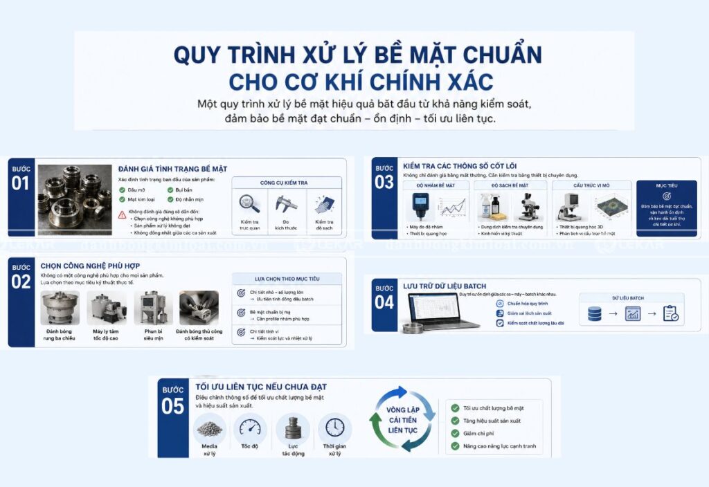 Cách xử lý bề mặt cho sản phẩm cơ khí chính xác