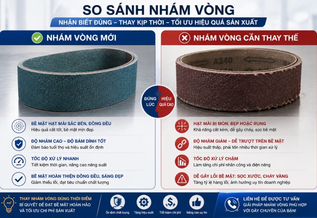5 dấu hiệu cần thay nhám vòng ngay lập tức