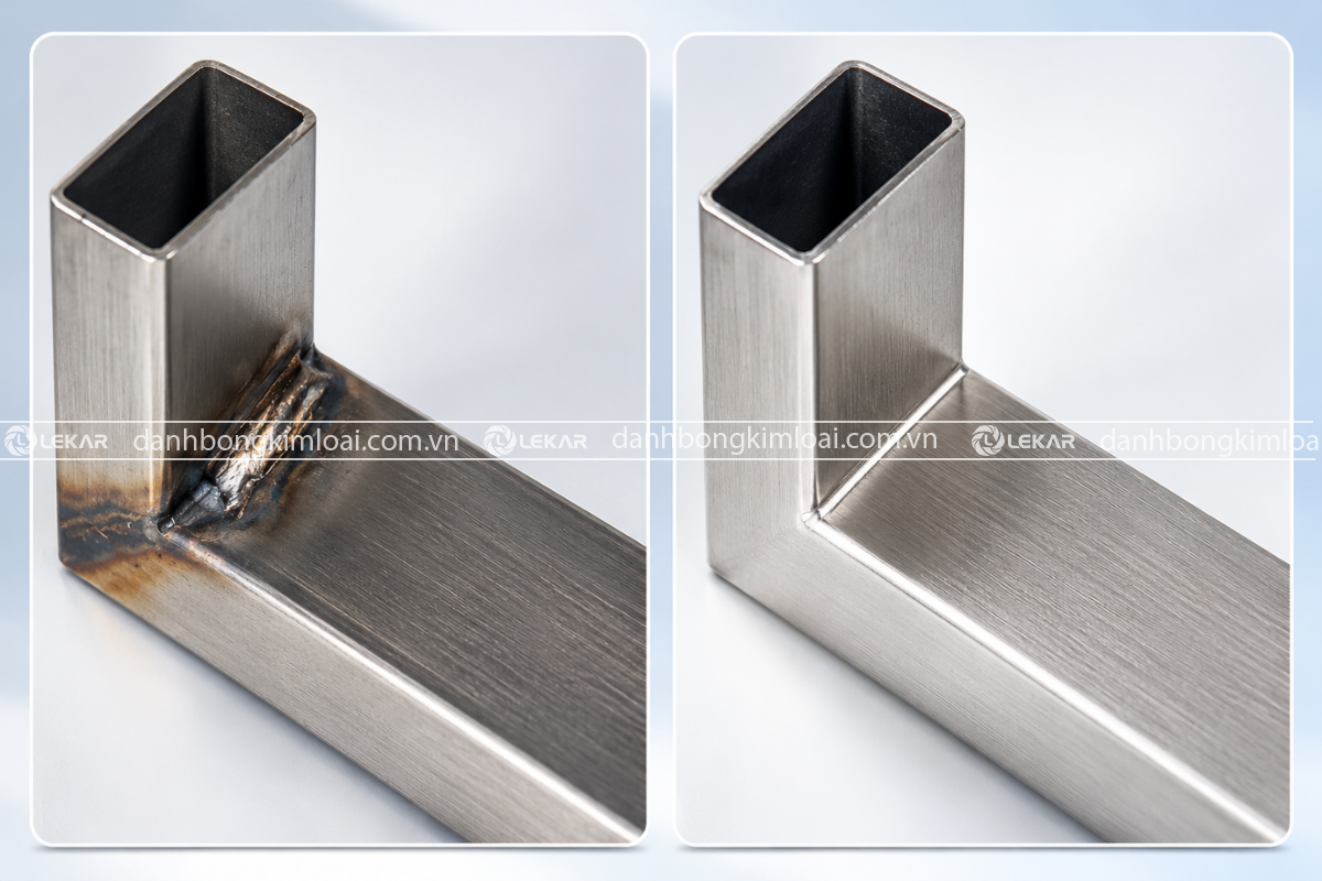 Giải pháp xử lý mối hàn inox bằng bánh nỉ: giảm thời gian chỉnh sửa sau hàn