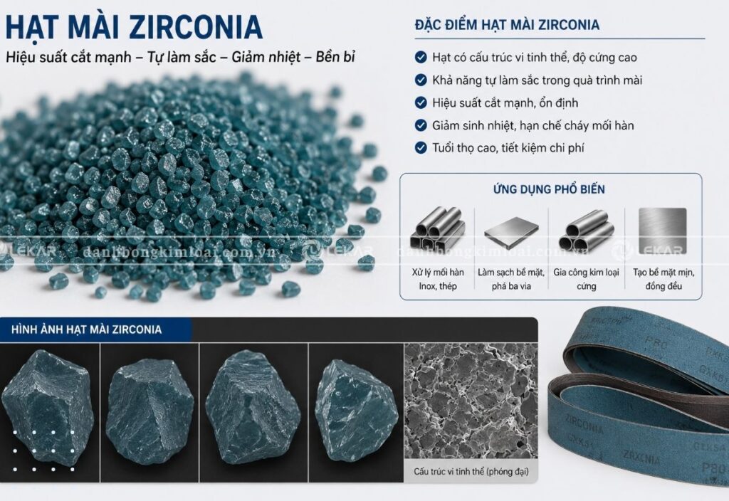 Hạt mài zirconia