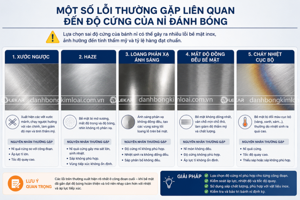 Độ cứng nỉ đánh bóng ảnh hưởng như thế nào đến hiệu quả trong sản xuất?