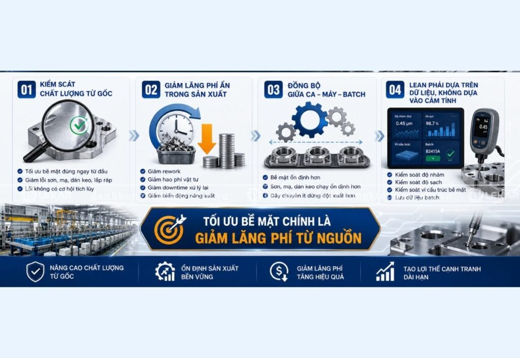 Tư duy sản xuất tinh gọn bắt đầu từ việc tối ưu bề mặt