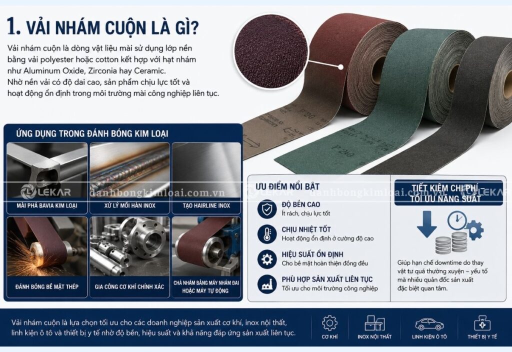 vải nhám cuộn