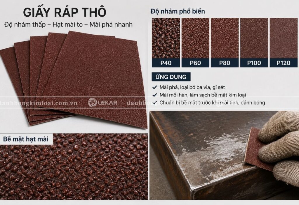 Giấy giáp thô hay giấy ráp thô