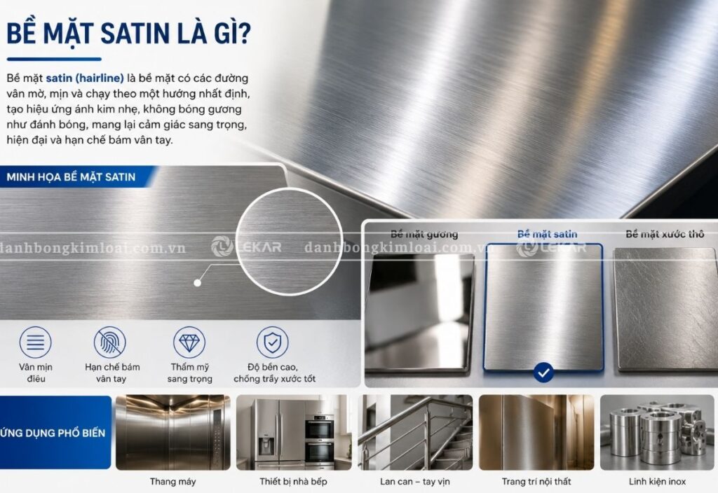 loại nhám vòng nào dùng để tạo bề mặt satin