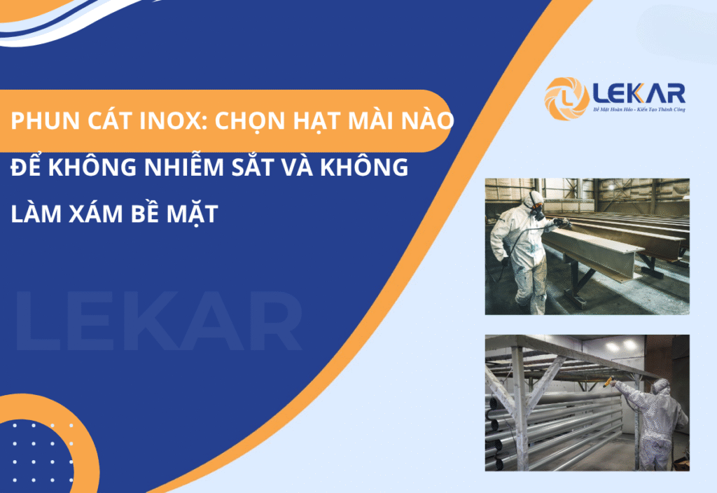 Phun cát inox: chọn hạt mài nào để không nhiễm sắt và không làm xám bề mặt