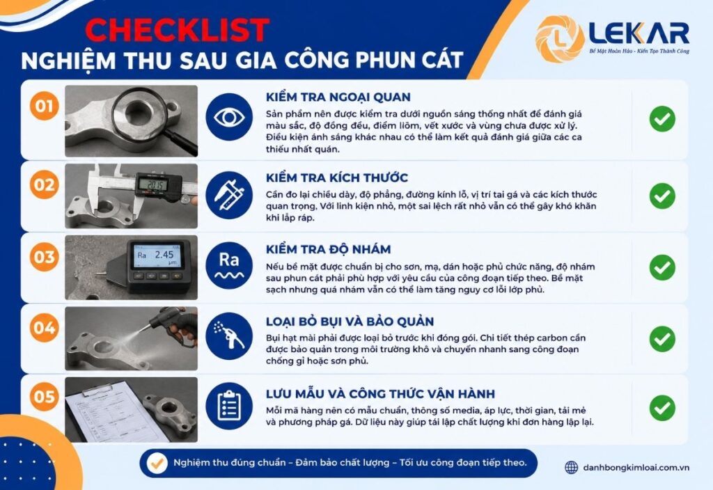 gia công phun cát cho chi tiết nhỏ