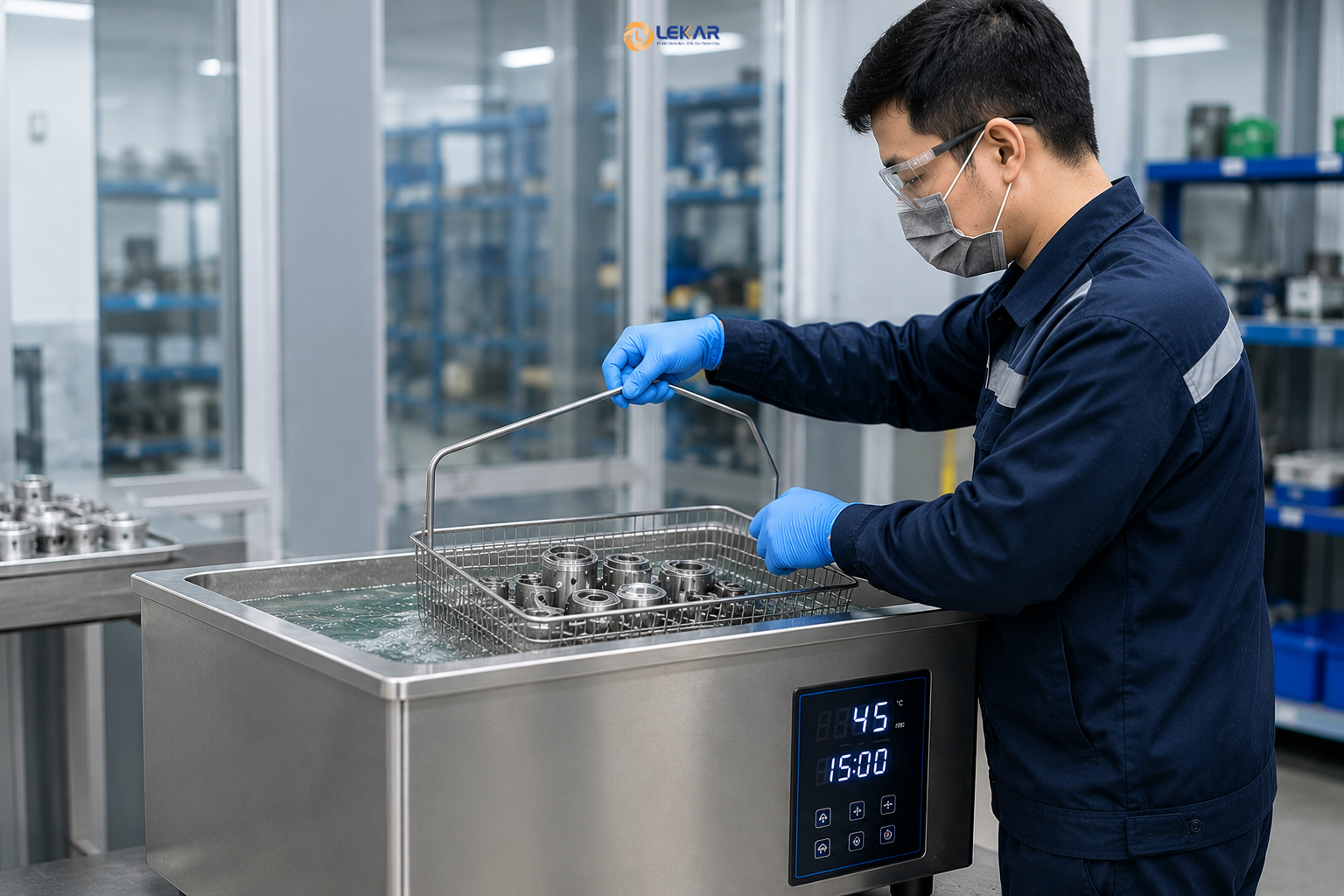Kết hợp dung dịch tẩy dầu với bể siêu âm: Giải pháp làm sạch kim loại tối ưu cho doanh nghiệp