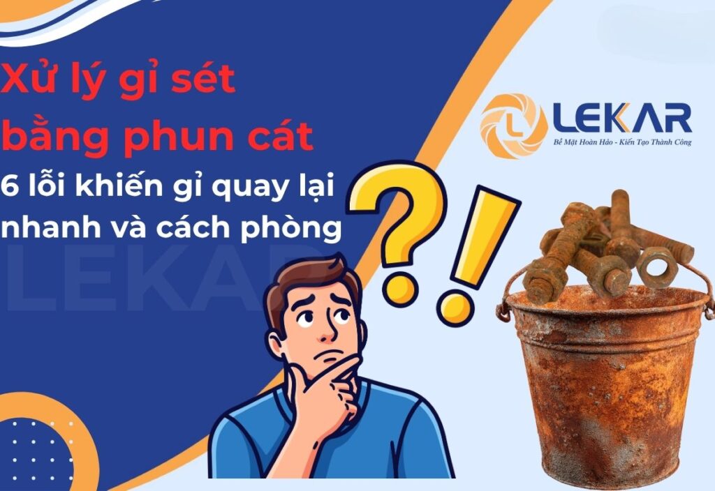 Xử lý gỉ sét bằng phun cát